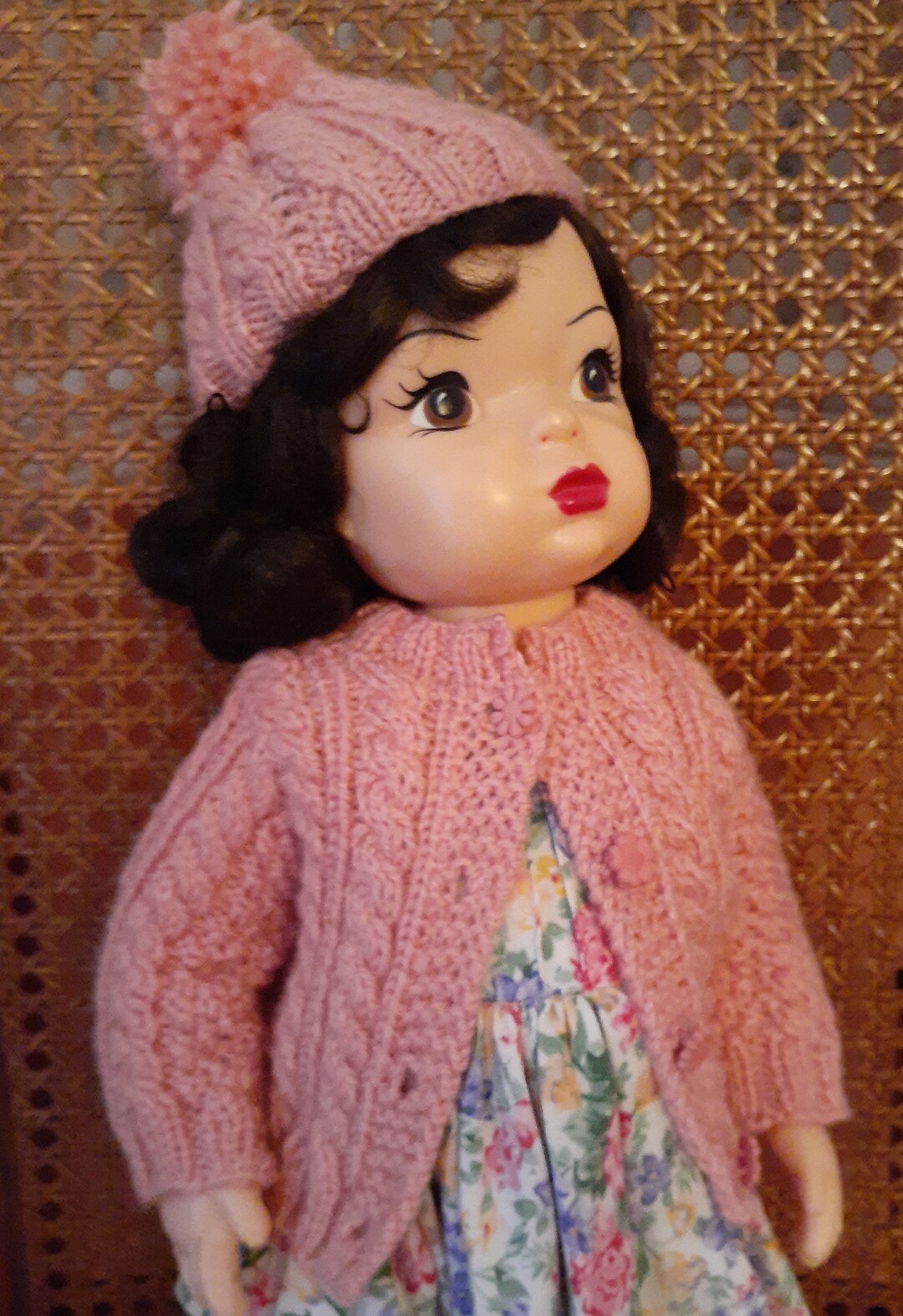 Hand Knit Cabled Sweater & Hat Set for Terri Lee or Similar 16 Etsy
