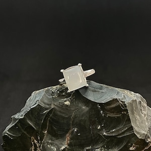 White Moonstone Ring: Handmade Sterling Silver Minimalist Jewelry