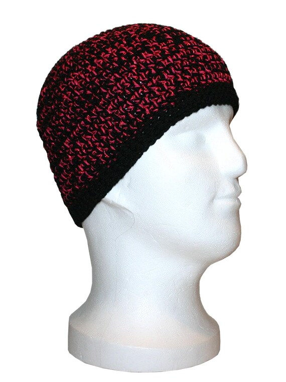 Women Men Winter Hat Ski-hat Beanie Boshi-style Black/red  display picture 1