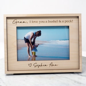 Bushel and a Peck Personalized Frame | I love you a bushel and a peck | Engraved Gift for Grandparents, Grandma, Grandfather