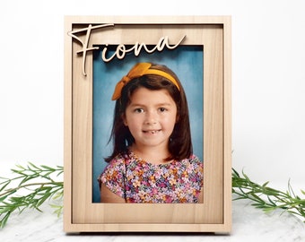Personalized Frame with Name | Picture Frame for School Photo | Wallet Size, 4x6, 5x7