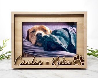 Dog Picture Frame for 2 Dogs | Me and My Dog Frame | Custom Dog and Owner Photo Frame | Personalized Dog Gifts