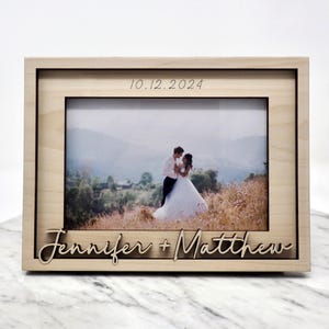 Personalized Wood Wedding Frame | Anniversary Gift