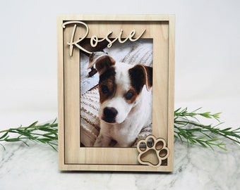 Personalized Dog Frame | Dog Memorial Gift | Custom Dog Picture Frame | Pet Name Photo Frame |