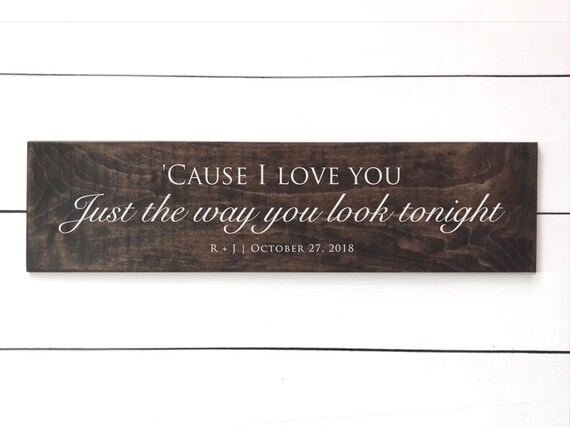 The Way You Look Tonight Sign Wedding Song Lyrics Gift Etsy The Way You Look Tonight Sign Wedding Song Lyrics Gift Etsy