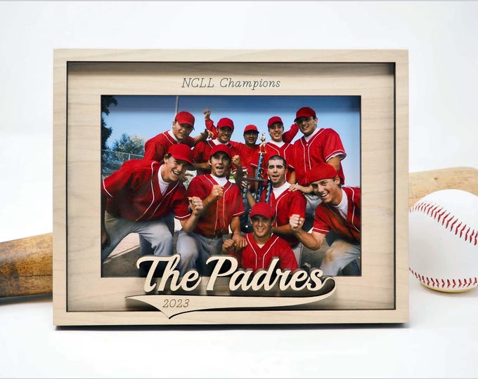 Personalized Baseball Picture Frame | Softball Team or Coach Gift