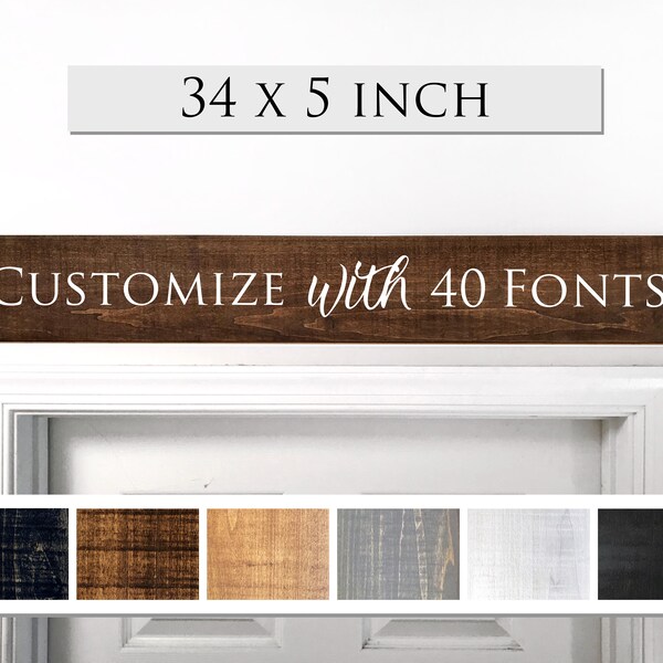 CUSTOM WOOD SIGN | 34" Long Sign | Over the door signs | Custom Quote on Wood | Reclaimed Pallet Style Wood Sign | Custom Farmhouse Sign