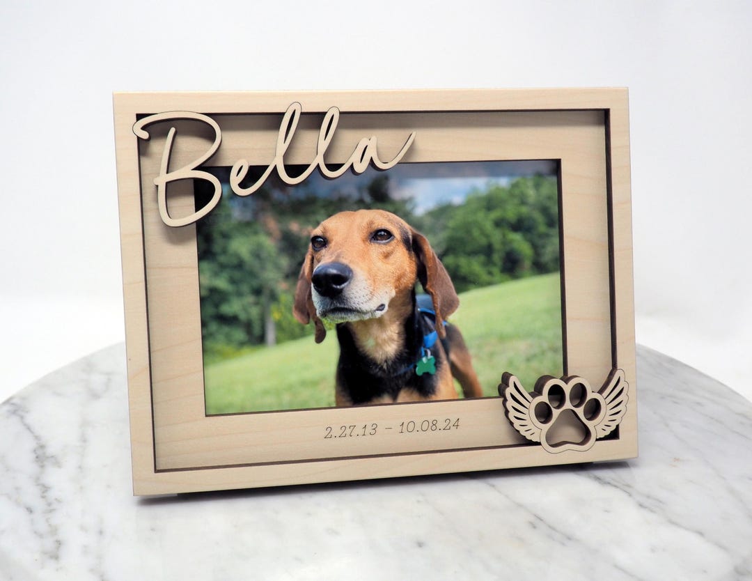Personalized Pet Loss Frame | Dog Memorial, Cat Memorial, Angel Wings ...