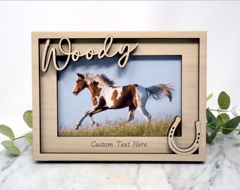 Personalized Horse Picture Frame | 4x6 or 5x7  Wood Frame