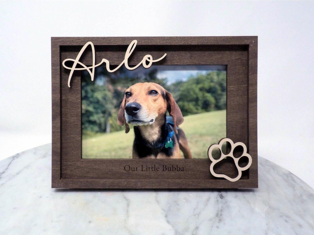 Personalized Dog Picture Frame With Name, Custom Pet Photo Frame ...