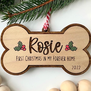 Dog's First Christmas Ornament | First Christmas in my Forever Home 2023 | Furever Home | Dog Adoption | Rescued Puppy Gift