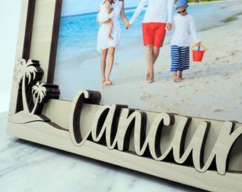 Personalized Cancun Photo Frame | Mexico Vacation Picture Frame