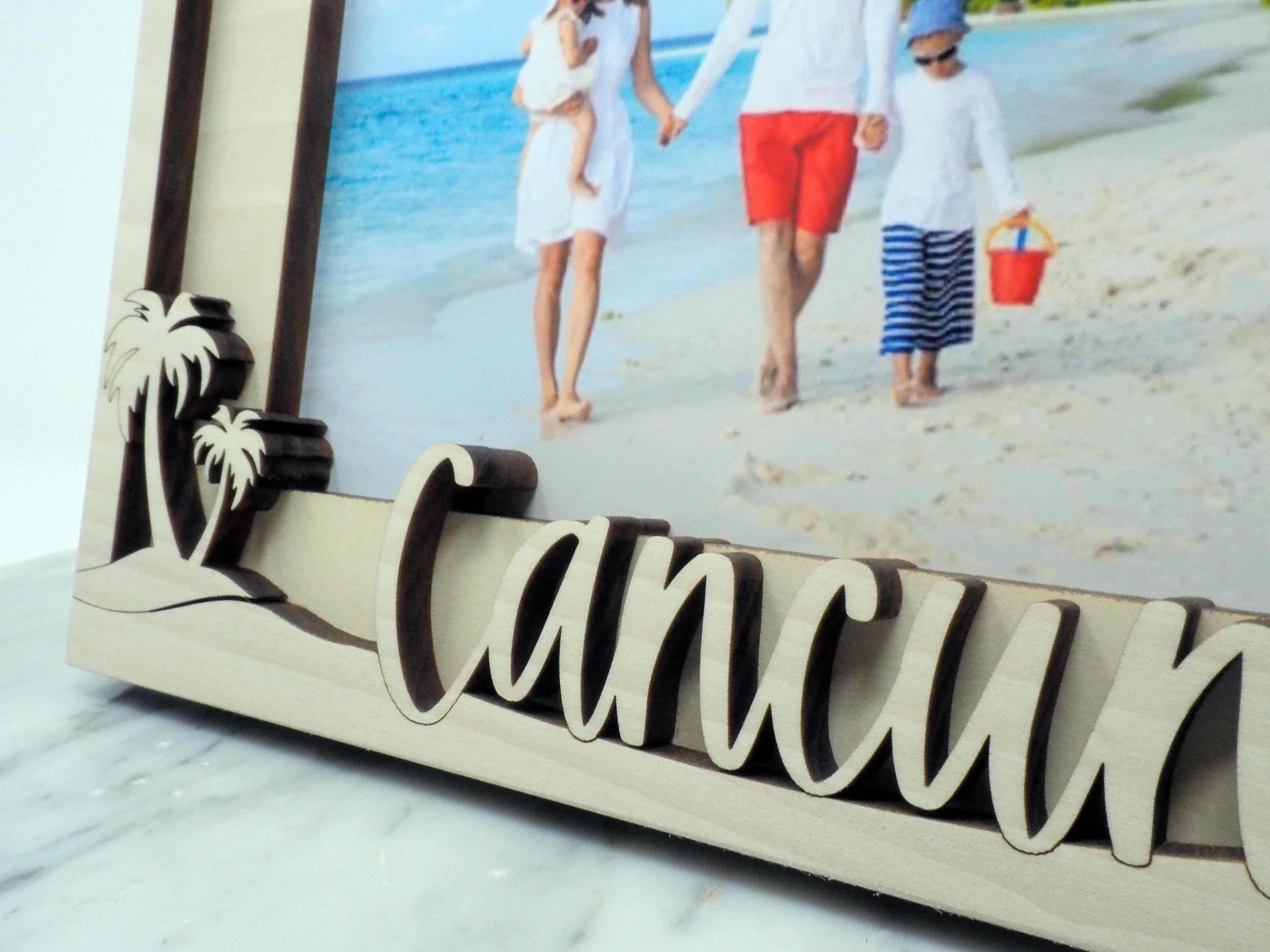 Personalized Cancun Photo Frame | Mexico Vacation Picture Frame
