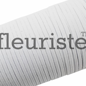 200 Yards Roll Skinny Elastic, Thin Elastic, 1/8 Elastic, Elastic Yard,Mask Making Cord, Full Roll Wholesale Elastic, Stretch Elastic, White
