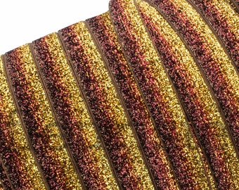 CHOCOLATE OMBRE Glitter Elastic, Glitter FOE, Foldover Elastic, Elastic By Yard, 5/8 Elastic, Wholesale Elastic, Glitter Fold over