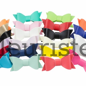 Leather Bows, Soft Bows, Hair Bows, diy Bows, DIY Hair Bows, Fabric Bow, Wholesale Bows, Diy Headband, Bulk bow, 2.8 inch Bows CHOOSE COLORS