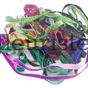 Glitter Elastic Grab Bag, Grab Bag FOE, Foldover Elastic, 3/8 Elastic, Grab Bag Elastic, Glitter Elastic, Elastic Grab Bag, FOE Grab Bag
