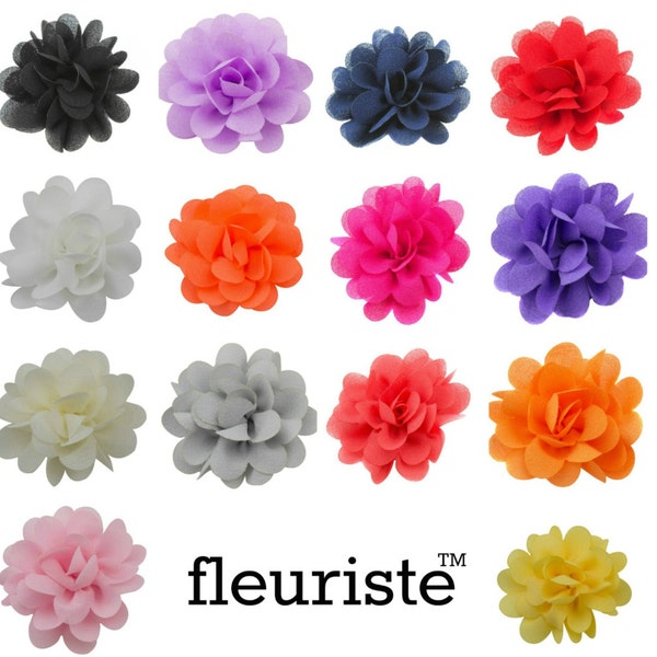 Small Fabric Flower, Chiffon Flower, Wholesale Flower, Fabric Flower, Headband Flower, Flower Embellishment, DIY Flower, 2", Pick Colors