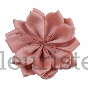DUSTY PINK Ribbon Flower, Satin flower, Fabric rose, Rolled Rosette, Wholesale Flower, Fabric Flower, Satin Flower, Satin Flowers, 3pc