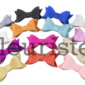 Glitter Bows, Gold Bows, Sparkly Bows, Hair Bows, diy Bows, DIY Hair Bows, Fabric Bows, Wholesale Bows, Diy Headband, Choose Colors, 2.8 in