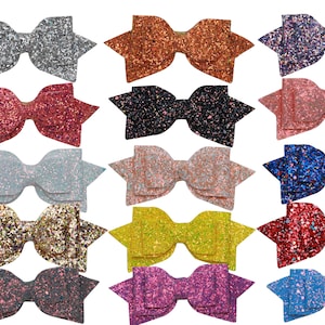 NEW X-Large 5&quot; Chunky Glitter Bows, Gold, Silver, Red Bow Headband, Large Bows, Wholesale, Big Bow, Wholesale Supply, DIY, Sequin diy Bow