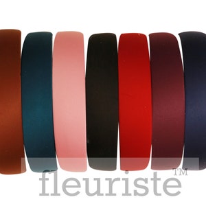 Satin Headbands, Plastic Headbands, 30 mm Headbands, DIY Headbands, Wholesale Headbands, Plain headbands, Covered Headbands, Adult Headbands