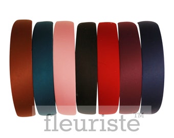 Satin Headbands, Plastic Headbands, 30 mm Headbands, DIY Headbands, Wholesale Headbands, Plain headbands, Covered Headbands, Adult Headbands