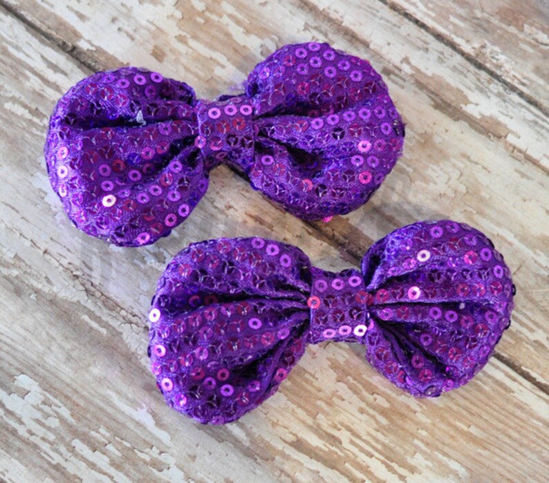 3 Sequin Bow Glitter Bow Bows Fabric Bows Diy Etsy