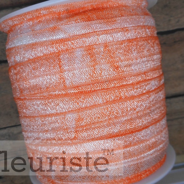 Fold Over Elastic, FOE, Foldover Elastic, Elastic By Yard, 5/8 Elastic, Elastic, Valentine's Elastic, Printed Elastic, Orange Tie Dye