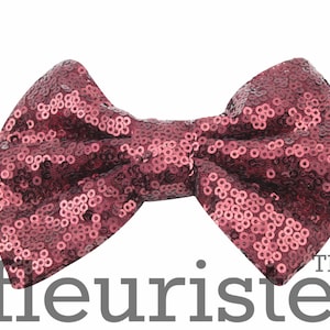 Maroon Sequin Bows, Large Glitter Bow, Sparkle Bows, Fabric Bows, diy Bows, DIY Bows, Soft Bows, Wholesale Bows, Diy Headband 3 Inch