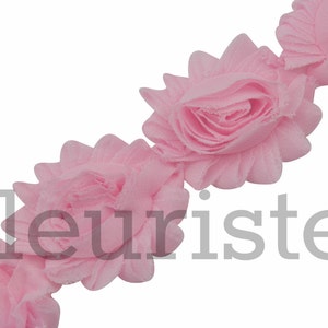 LIGHT PINK Shabby Rose Trim, Shabby Flower Trim, Shabby Flowers, Shabby wholesale, Shabby Trim, Chiffon flower, Shabby by the yard, Shabby