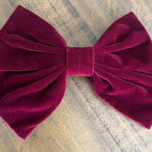 7&quot; Extra Large Burgundy Bow, Girls Bow with the Clip,Women Large Bow Hairpin Summer Big Bowknot Bow Barrettes Ponytail Clip Hair Accessories