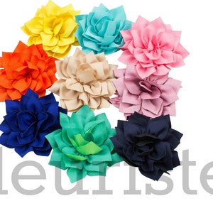 2.75&quot; Kanzashi Fabric Flower, Textured Flower, Wholesale Flower, Felt Flower, Headband Flower, Fabric Flower, DIY Flower, Choose Colors