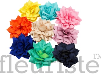 2.75" Kanzashi Fabric Flower, Textured Flower, Wholesale Flower, Felt Flower, Headband Flower, Fabric Flower, DIY Flower, Choose Colors