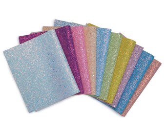 Chunky Glitter Vinyl, Craft Sheet for Sewing, Embroidery & Bows, Hair Bow Material, Cricut Bow Supply, DIY Bow Supply, Glitter Bow, 8 by 12