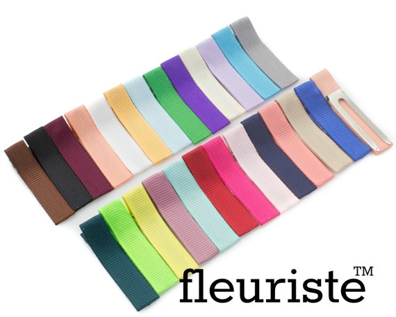 Lined Alligator Clips, Lined Clips, Grosgrain Ribbon Clips, Ribbon Lined Clips, Metal Clips, Hair Clips, Partially Lined Cips, Double Prong