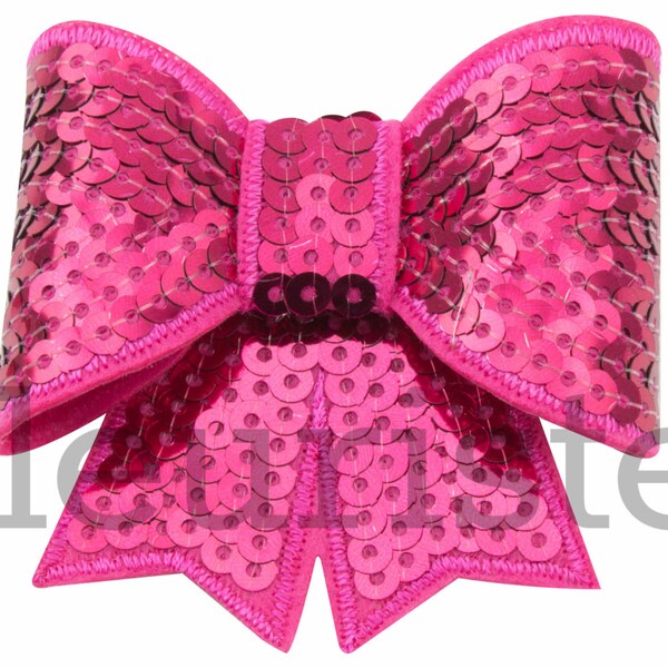 HOT PINK 3 inch Sequin Bows, Mini Sequin Bows, Mini Bows, Sparkly Bows, Fabric Bows, DIY Bows, Soft Bows, Wholesale Bows, Diy Headband