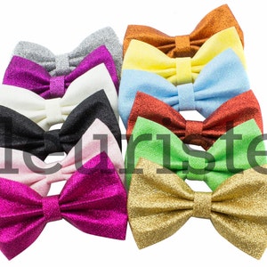 4&quot; Glitter Bows, Large Bows, Shiny Bows, Hard Bows Diy Bows, DIY Hair Bows, Fabric Bows, Wholesale Bows, DIY Headband, 4 inch, Choose Colors