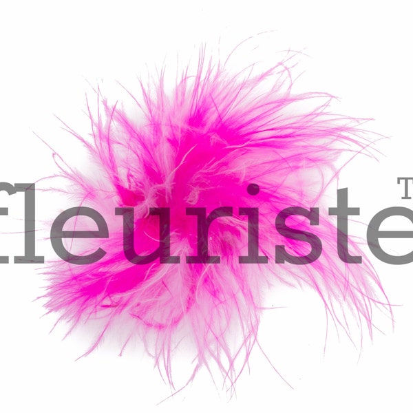 Marabou Feather Puffs, Marabou Puffs, Feather Puffs, Marabou Feathers, Curly Feathers, Feather BOA , Wholesale feather puffs, Hot Pink/White