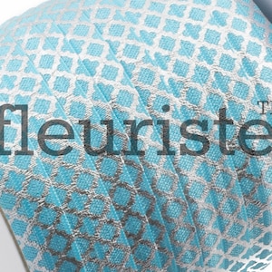Fold Over Elastic, FOE, Foldover Elastic, Elastic By Yard, 5/8 Elastic, Printed Elastic, Wholesale Elastic, Turquoise Silver Quatrefoil