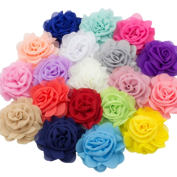 Chiffon Flower, Wholesale Flower, Fabric Flower, Headband Flower, Wedding Flower, Flower Embellishment, Flower, DIY Headband Choose Colors