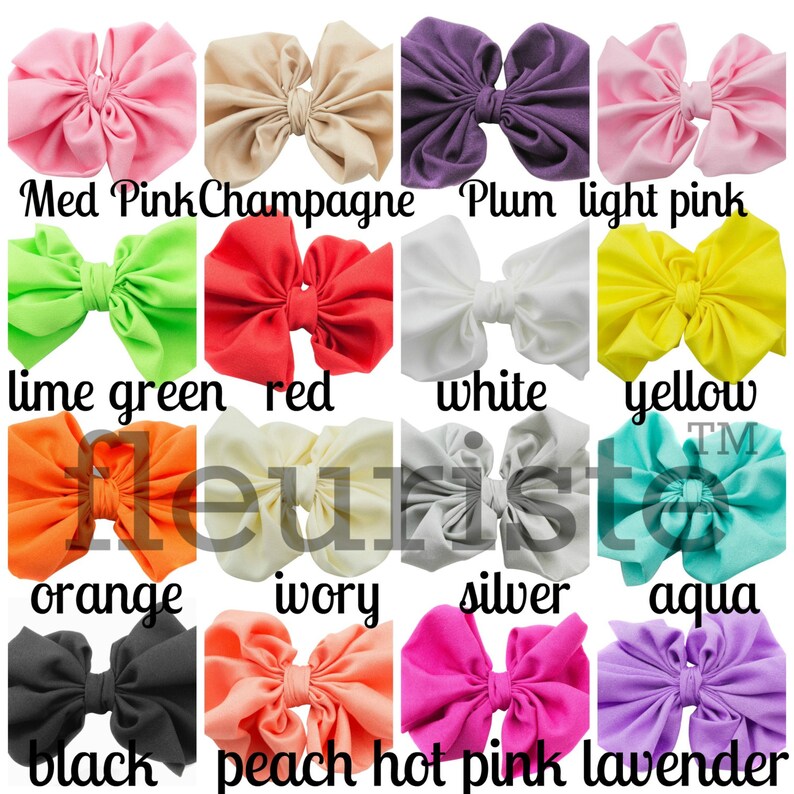 Chiffon Bows 5 Inch Bows Large Chiffon Bows Hair Bows DIY Etsy