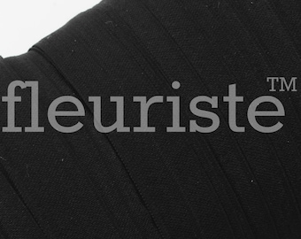 Fold Over Elastic, Stretch Elastic, Foldover Elastic, Elastic By Yard, 5/8 Elastic, Solid Elastic, Wholesale Elastic, FOE, Stretch BLACK