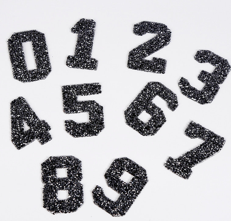 Number Rhinestone Patches , Bulk Patch Rhinestone, Rhinestone Numbers ...