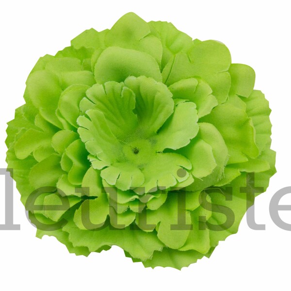 LIME Peony Flower, 3.5" Flower, Wholesale Flower, Fabric Flower, Headband Flower, Flower Embellishment,  Diy Flower, DIY chiffon flower