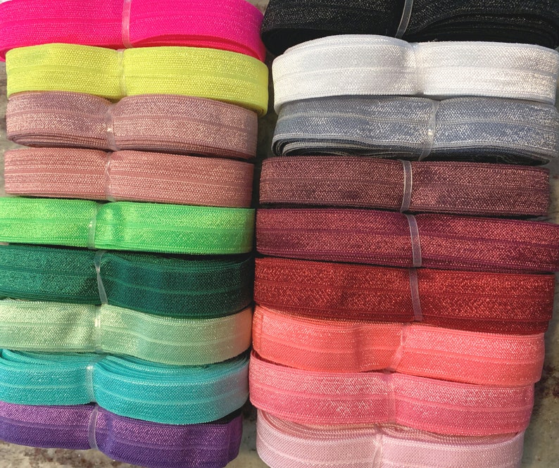 5 Yards/bundle Elastic Bands Sewing Fold Over Elastic Ribbon Foe Diy