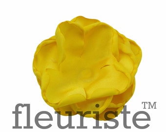 Yellow 4 Layers Singed Flower, Chiffon Flower, Wholesale Flower, Fabric Flower, Headband Flower, Flower Embellishment, DIY Flower