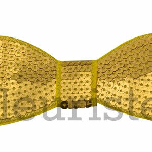 GOLD 5 inch Sequin Bows, Mini Sequin Bows, Mini Bows, Sparkly Bows, Fabric Bows, DIY Bows, Soft Bows, Wholesale Bows, Diy Headband