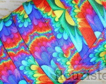 Fold Over Elastic, FOE, Foldover Elastic, Elastic By Yard, 5/8 Elastic, Printed Elastic, Wholesale Elastic, Hawaiian Blossom Elastic