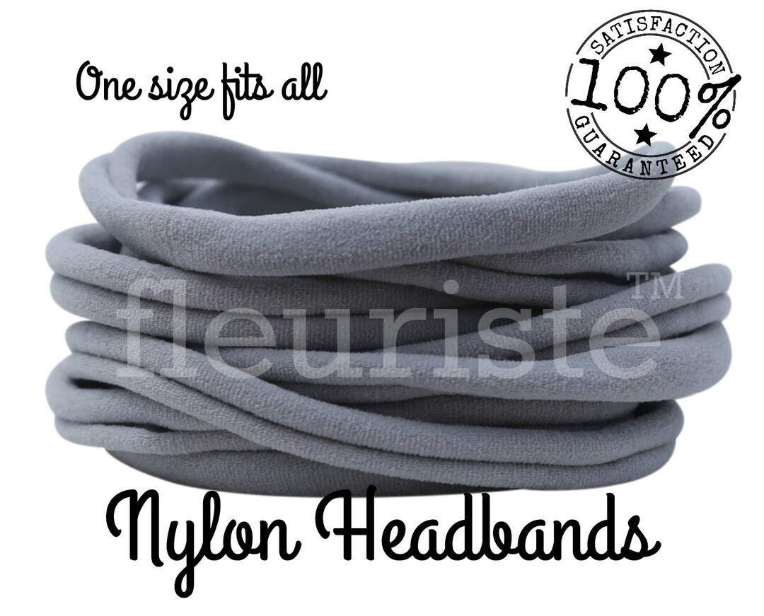 Gray Nylon Headbands Wholesale Nylon Headbands Bulk Etsy